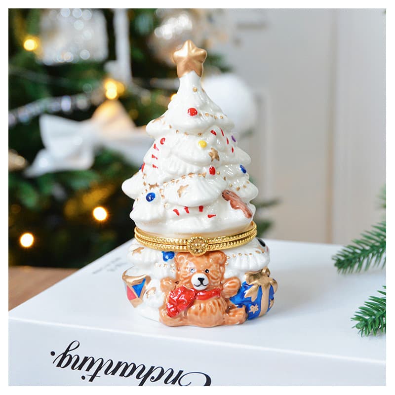 Caixa De Joias De Cerâmica Europeia E Americana , Árvore De Natal , Vela Perfumada Em Forma De Urso , hom