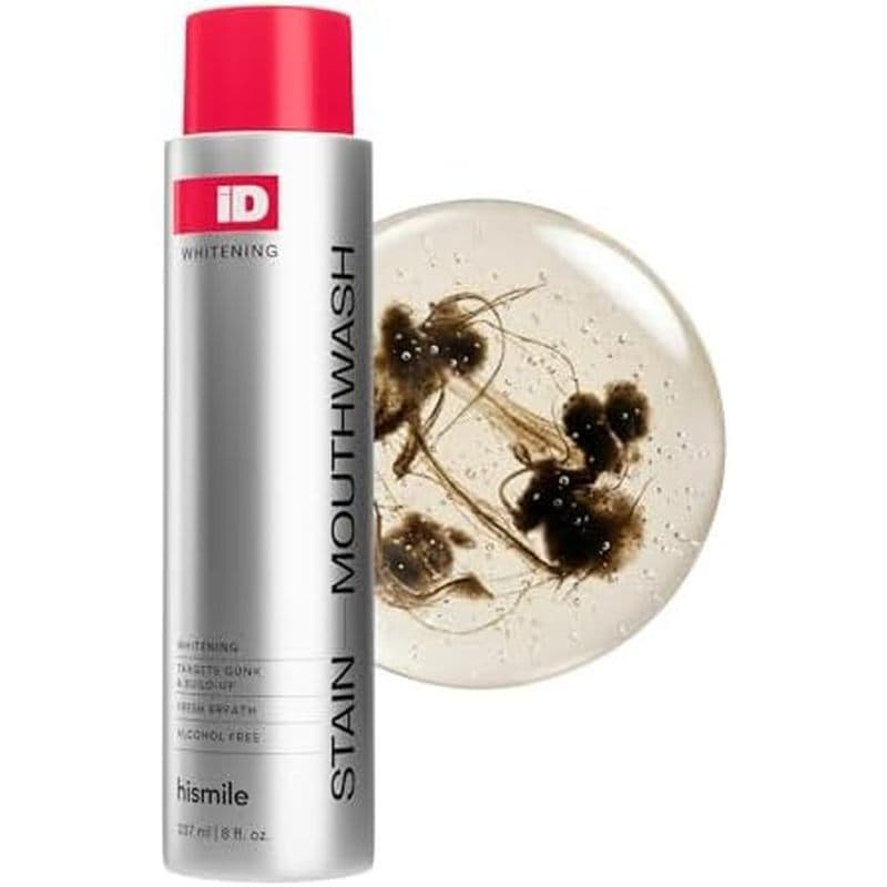 Hismile iD Stain Whitening Colutório , Removedor De Gunk Para Hálito Fresco , Enxaguante Bucal Com Peróxido De Hidrogêni