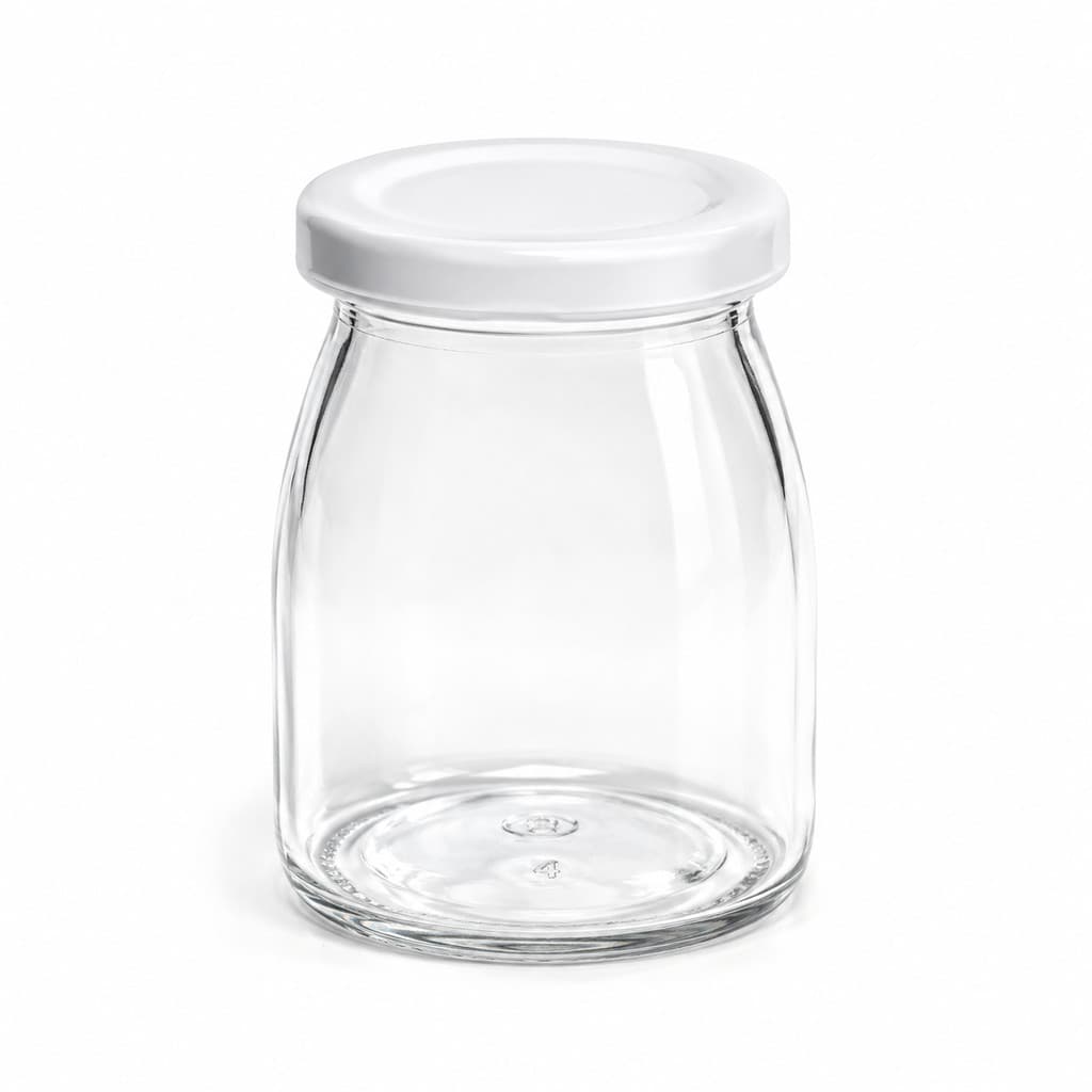 Kit 10 Pote De Vidro 150ml Tampa Plástica Pudim Doces Geleia