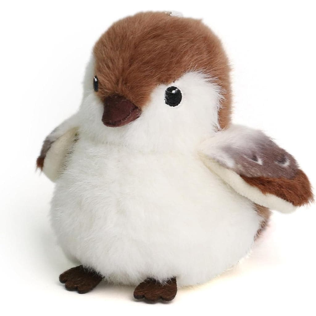 Pássaro De Pelúcia Animal Realista Bonito Pardal Mochila Pingente Simulação Brinquedo Adequado Natal Aniversário Present