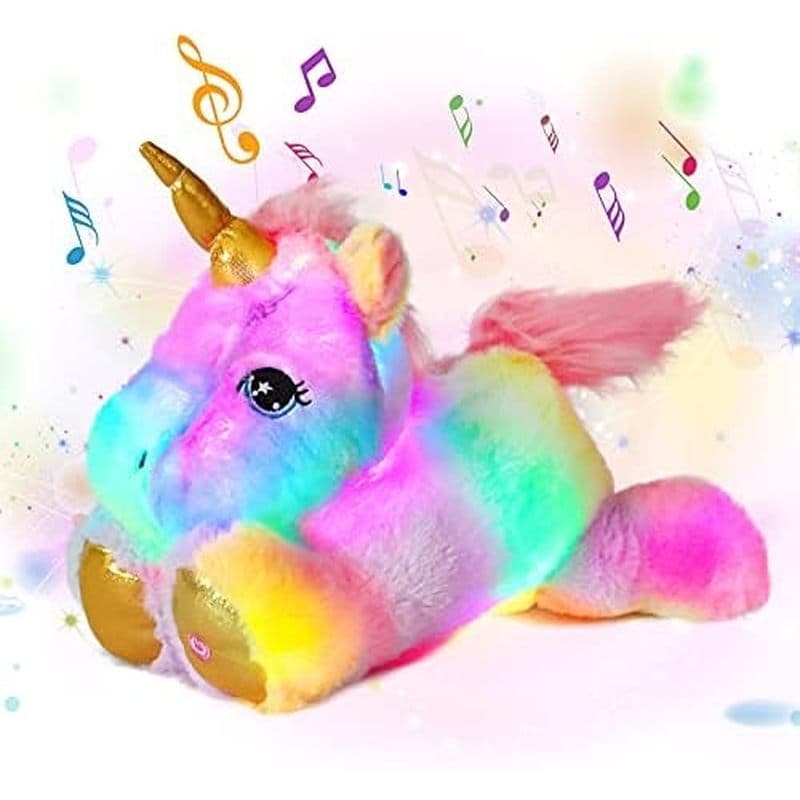Brilhante LED Light-up Elefante Nightlight Brinquedos Musical Pelúcia Animal Cantando Canções Aniversário Natal Plushies