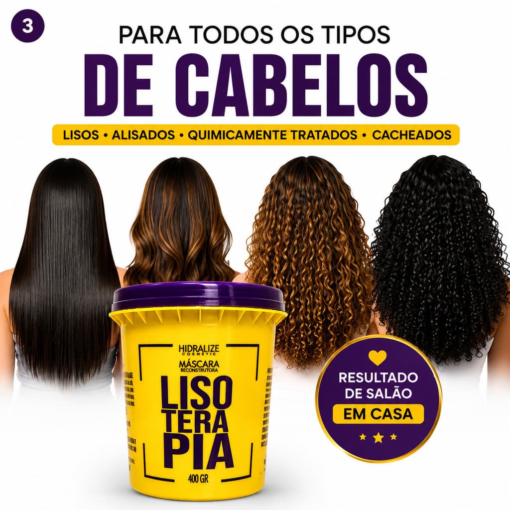 Máscara Lisoterapia Hidralize Hidratação E Fortalecimento Capilar Resultado Imediato 400g