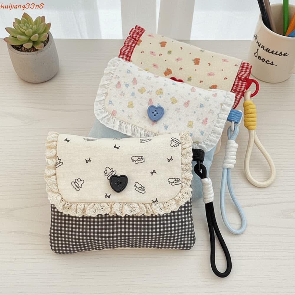 Bolsa De Maquiagem Floral HUIJIANG , Armazenamento De Guardanapo Sanitário Impressa De Grande Capacidade , Mini Cosmétic