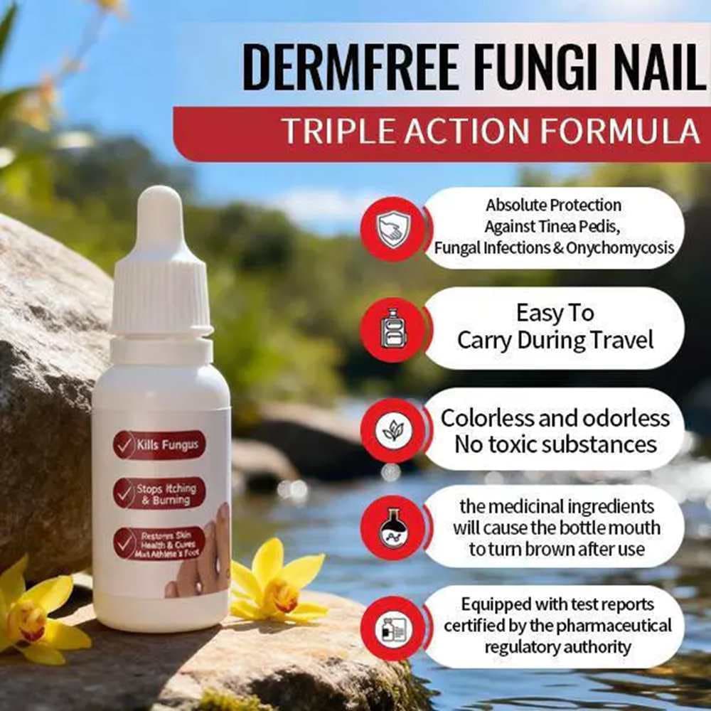 DERMFREE Agente de Tratamento para Fungos nas Unhas dos Pés, Tipo Extra Forte. Adequado para Unhas dos Pés e Mãos, 15ML