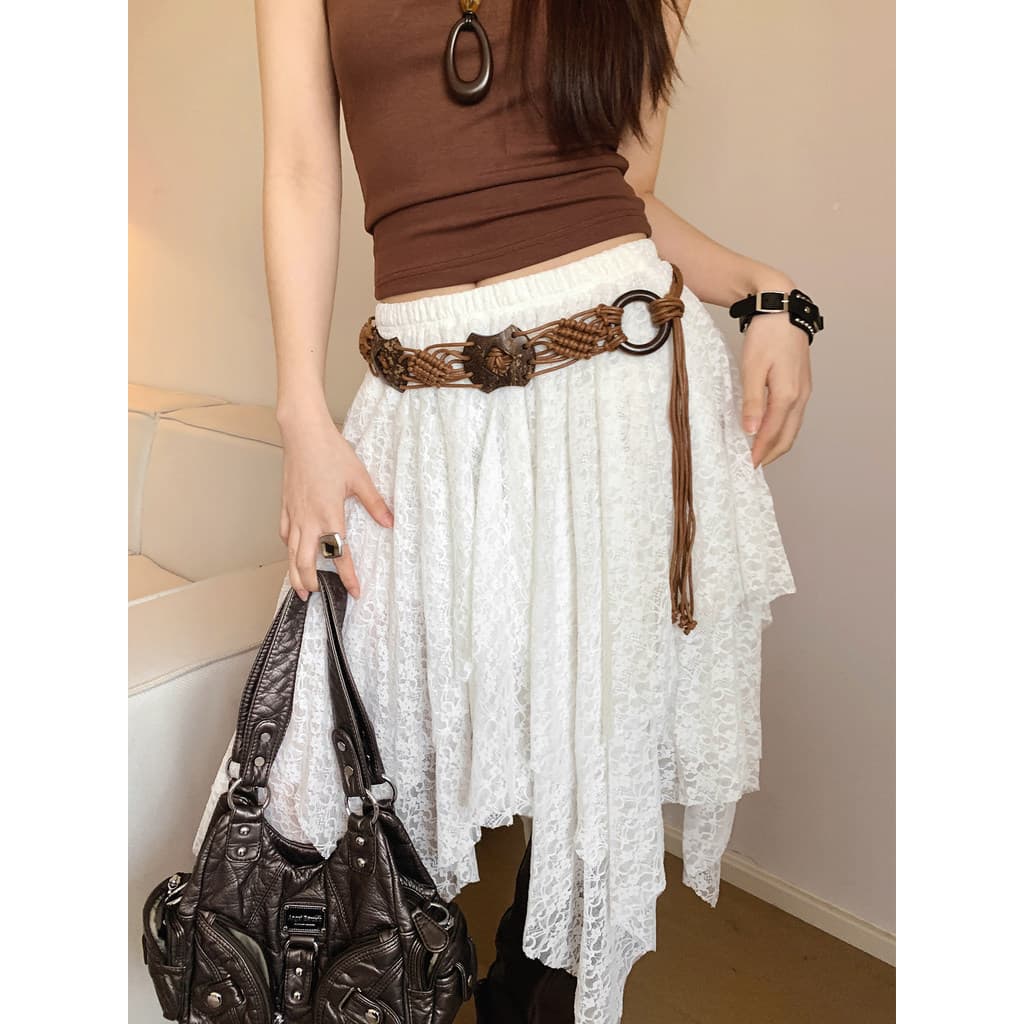 cinto feminino cinto feminino largo Retro boêmio casca de coco trançado cinto largo feminino estilo étnico nicho anel ci