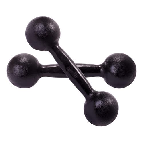 Par Halter Bola 1kg Pintado Preto Fisioterapia Pilates Yoga