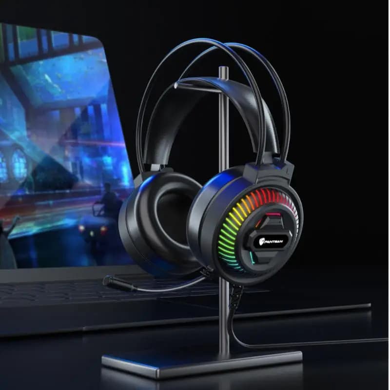 Headset Gamer Delta F7140 Com Microfone Boom Ajustável USB RGB Graves Aitek