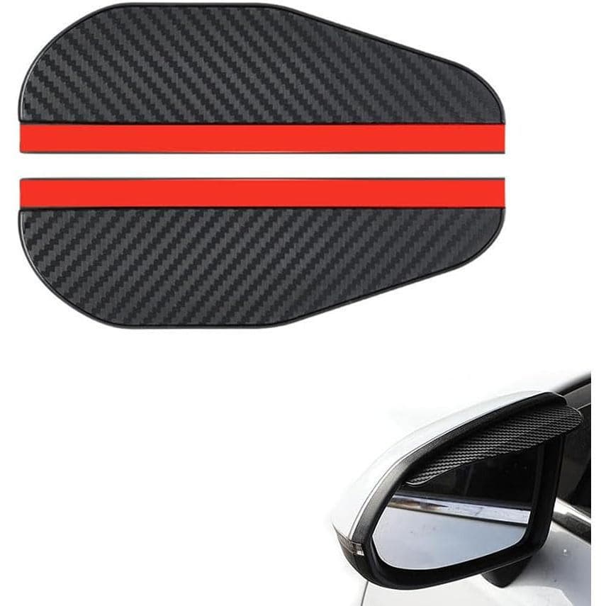 Protetores de Chuva para Espelhos Laterais para MINI Cooper/Hardtop 2002–2025 2026, 2 Peças, Visor com Textura de Fibra