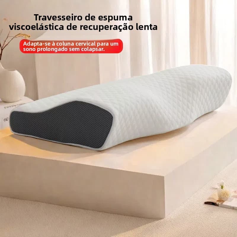 Travesseiro de memória borboleta proteção Cervical recuperação lenta espaço de pressão Zero algodão adulto travesseiro d