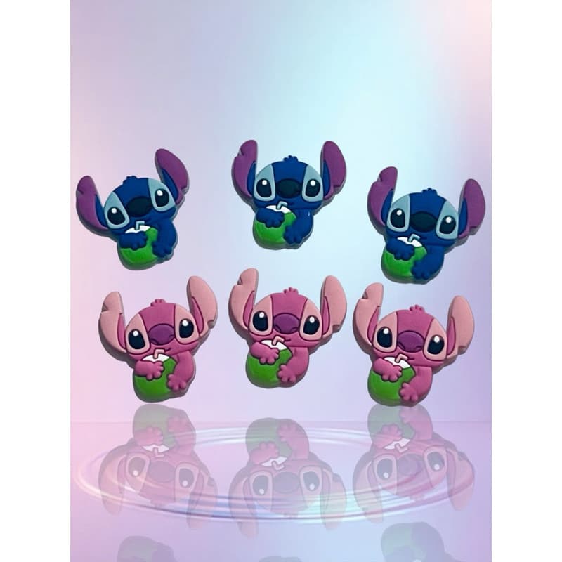 Aplique Emborrachado Stitch e Angel Tropical