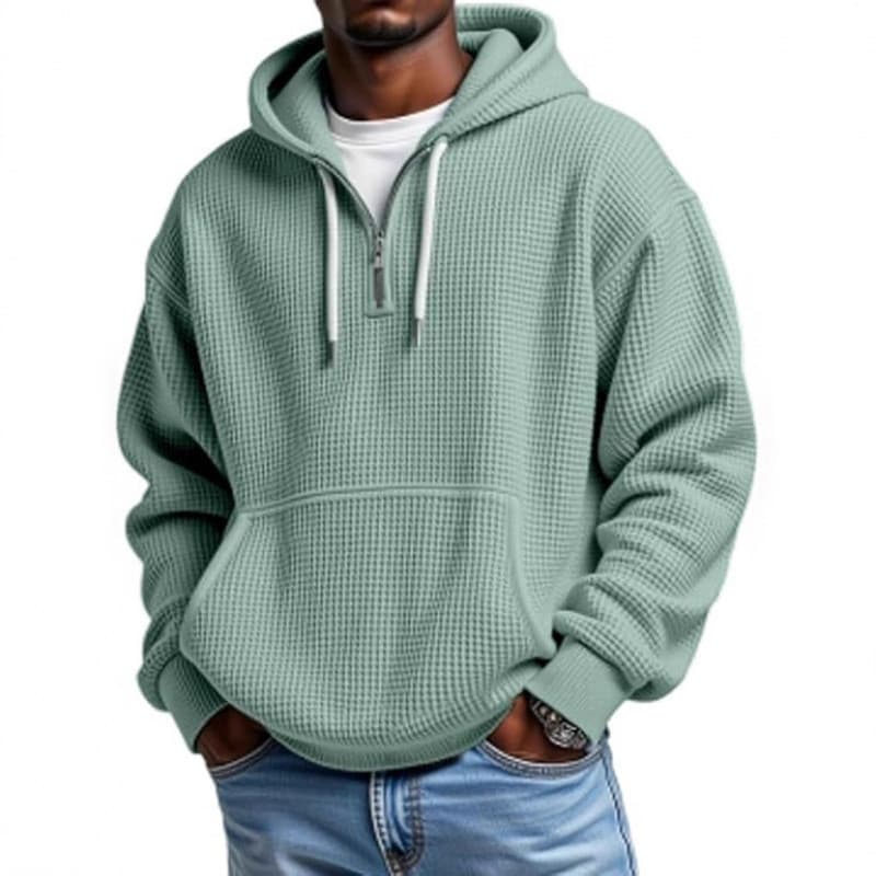 2026 novo estilo de venda quente moletom com capuz masculino 3D impresso duplo com capuz z铆per moletom masculino Waffle