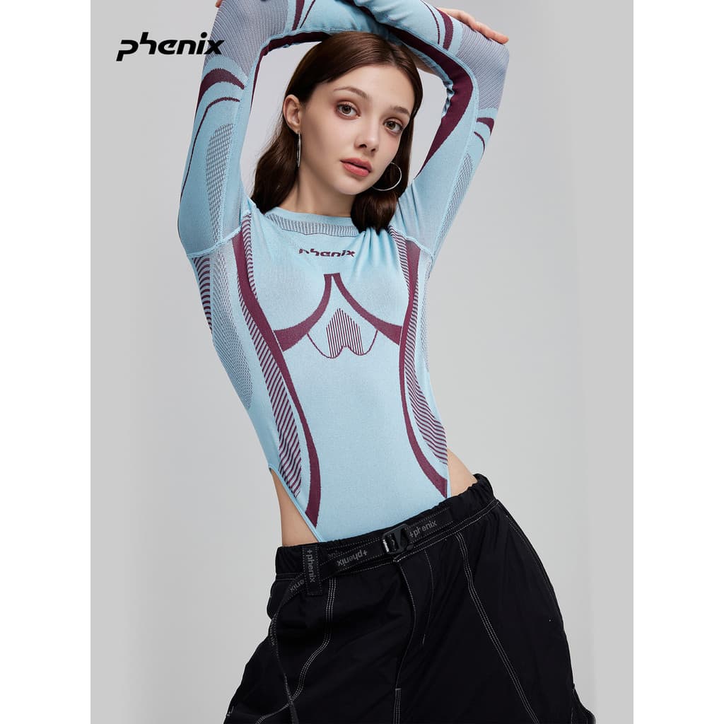 Phenix Phoenix Roupa íntima funcional de secagem rápida terno feminino esqui ao ar livre 2025 novo estilo meia-calça tér