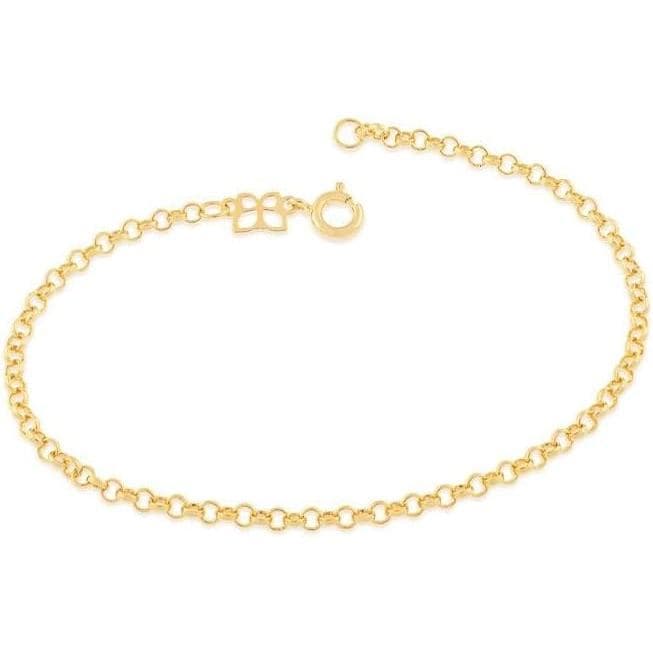 Pulseira Rommanel Banhada A Ouro Corrente De Dente De Uva 550426