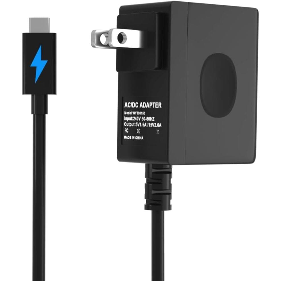Carregador para Nintendo Switch/OLED/Lite, Suporta o Modo Dock para TV do Switch, Adaptador de Carregamento Rápido 15V 2