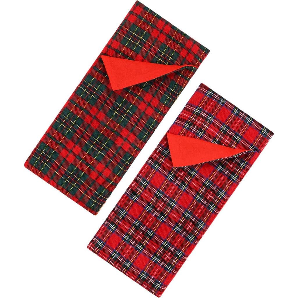 BBTO 2 Peças de Sacos de Dormir de Natal para Bonecas, Acessório de Saco de Dormir Xadrez Vermelho para Decorações de Bo