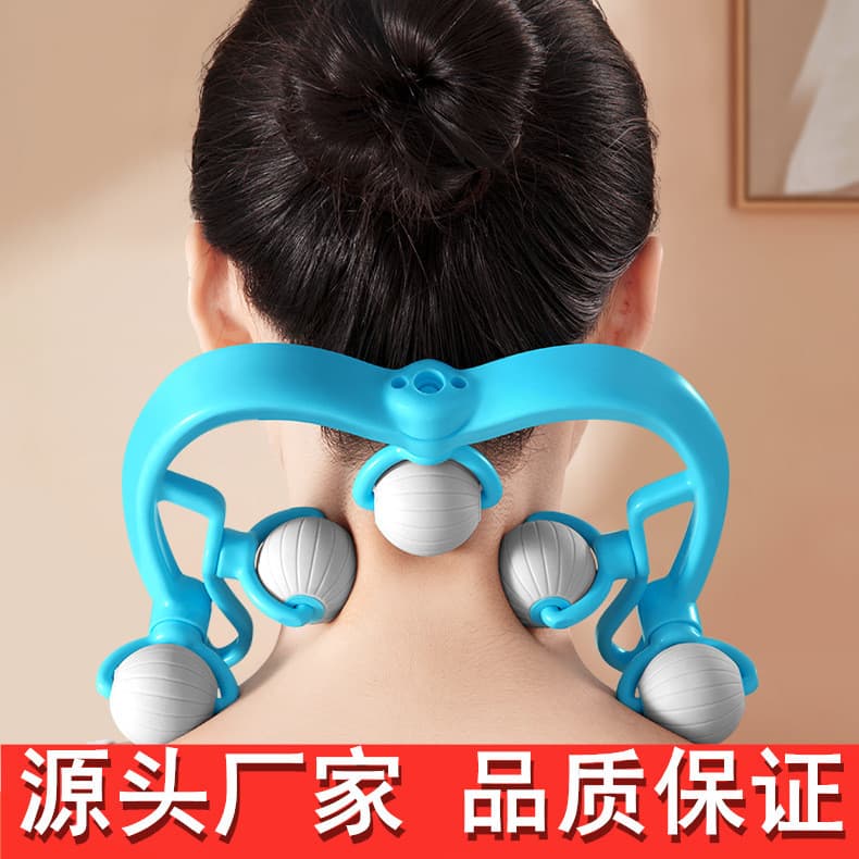 Ferramenta útil de dragagem muscular chanfrada fina, prensa para coluna Cervical, massageador, ombro rico, rolo meridian