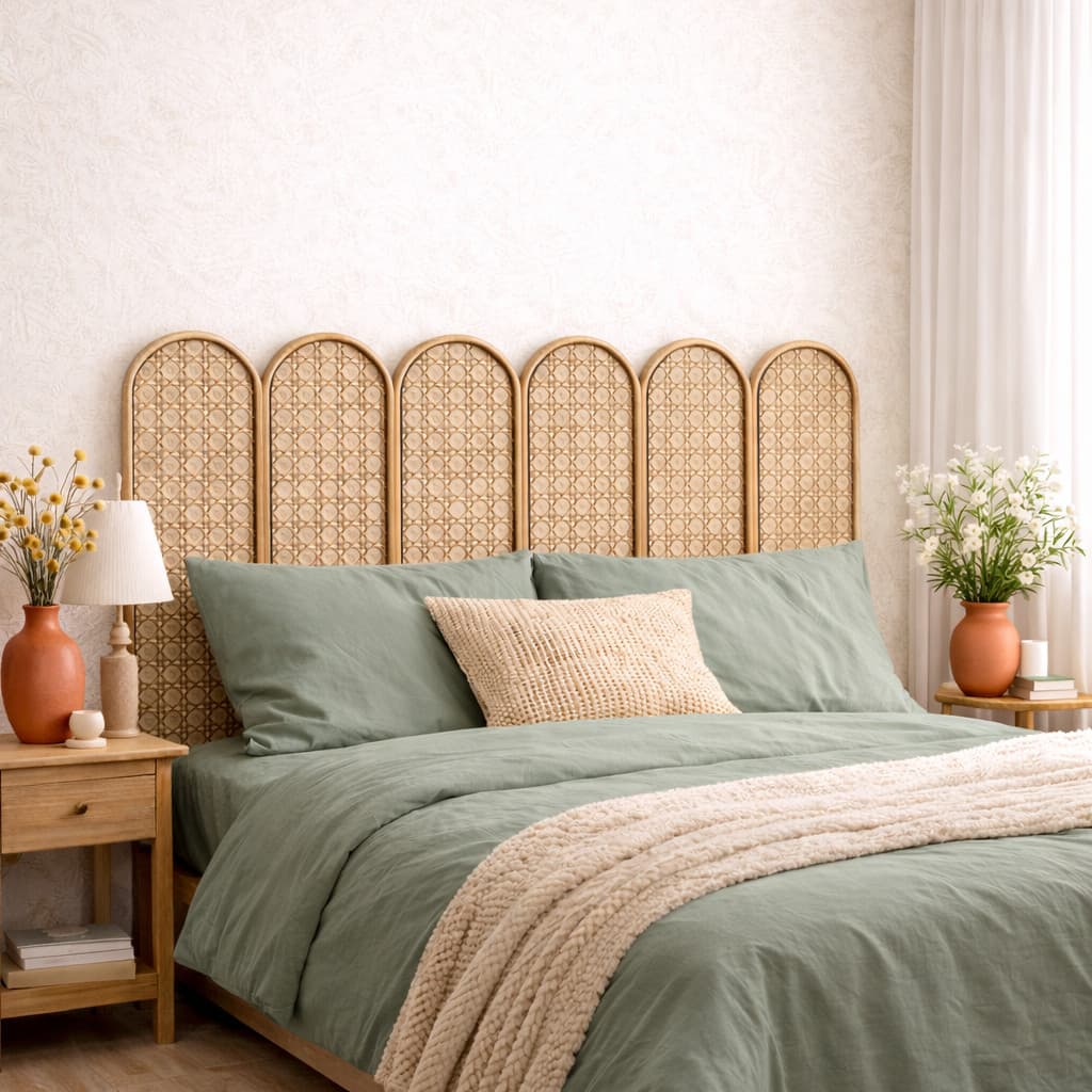 Kit Cabeceira Modular Placas Decorativas Palha Indiana 60x20cm MDF Cama King Queen Casal Infantil