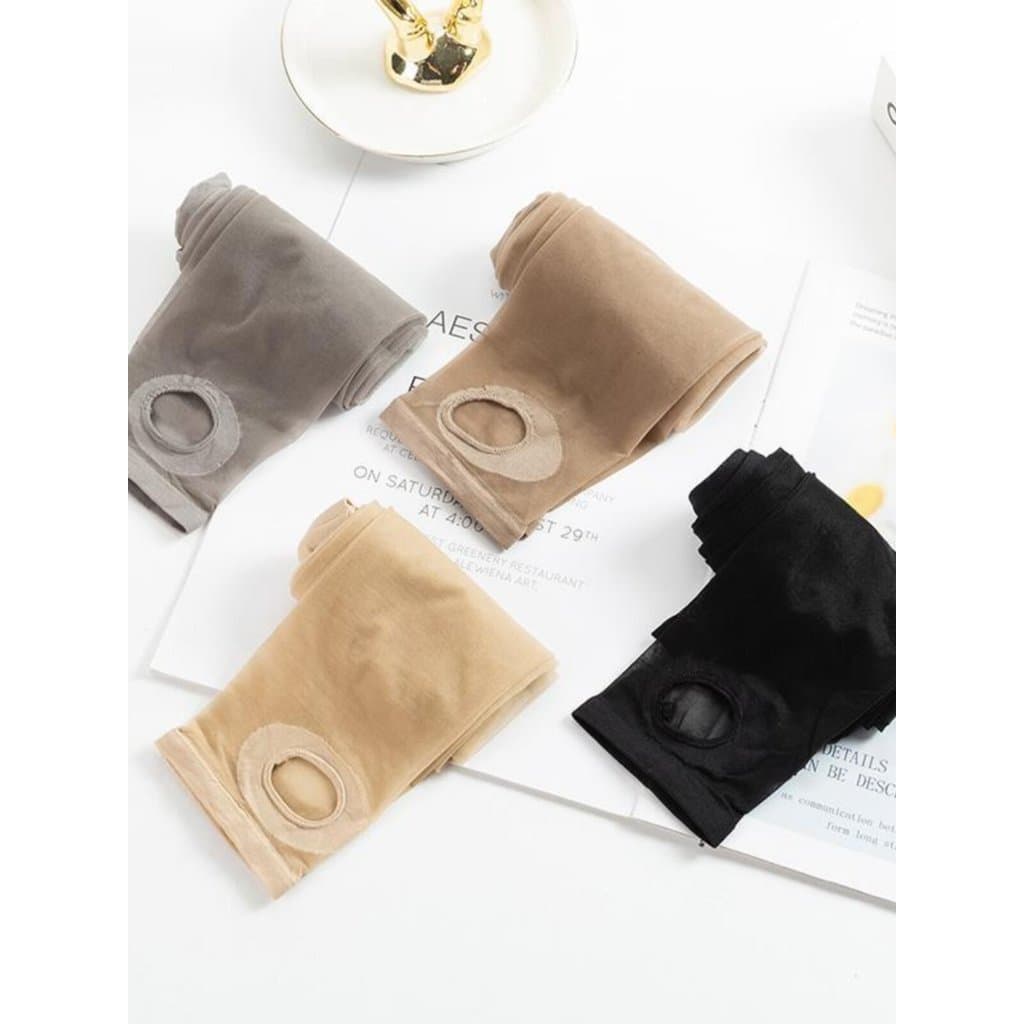 3 pares de meias de pé femininas meia-calça fina de uma peça meias coloridas de carne primavera verão meias de Base simp