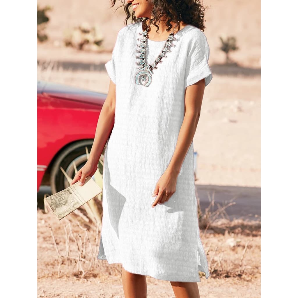 Amazon venda quente verão estilo europeu americano novo estilo feminino Casual manga curta em torno do pescoço costura l