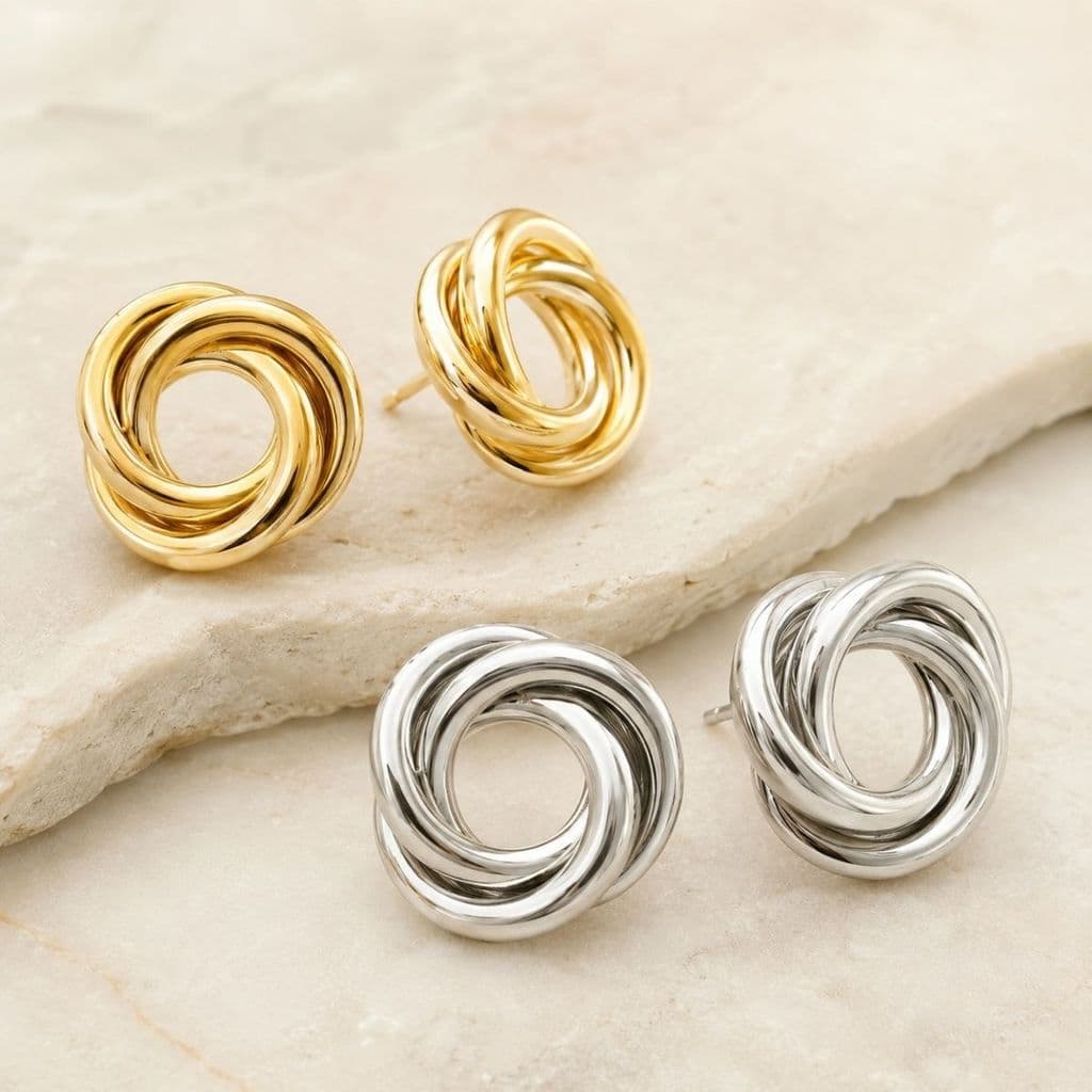 BRINCO ESPIRAL ORGÂNICO DOURADO OU PRATA - BIJUTERIA