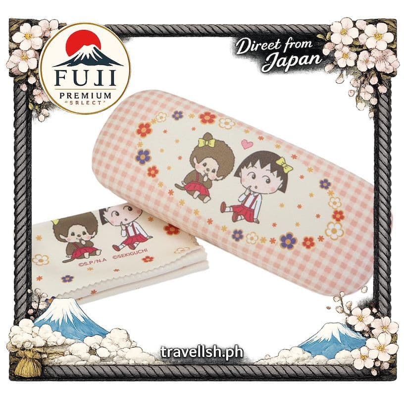 [Marimo Craft] Estojo para Óculos Infantil Design de Desenho Animado Chibi Maruko x Monchhichi 【Direto do Japão】