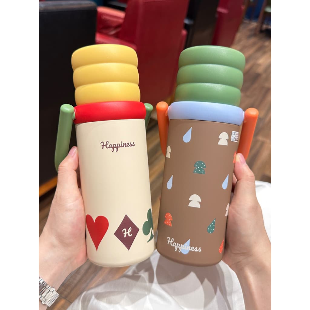 Copo de água para meninas, copo térmico 316 de alto valor, estudantes, escola, dedicado, copo de canudo duplo, garrafa d