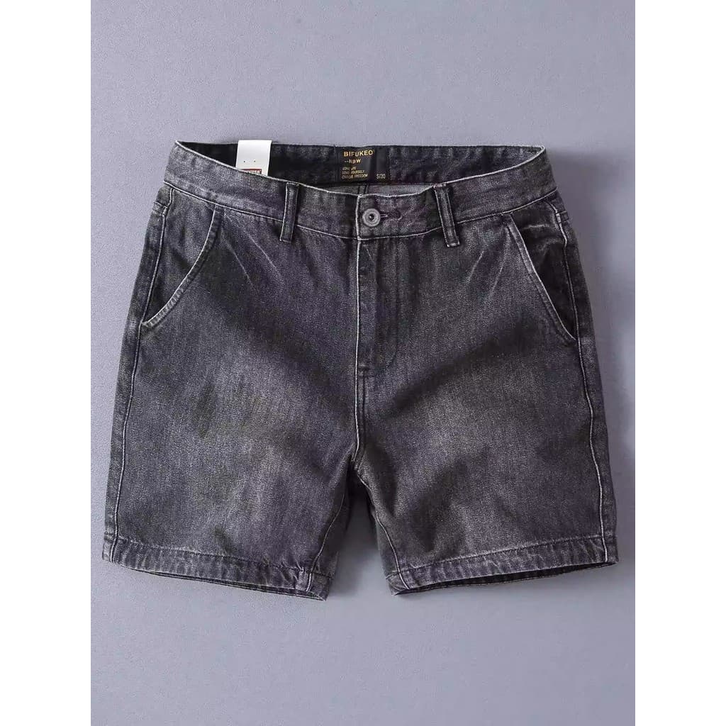 Americano Retro lavado angustiado Denim Shorts masculino verão Street Wear solto em linha reta Casual All-Match calças d
