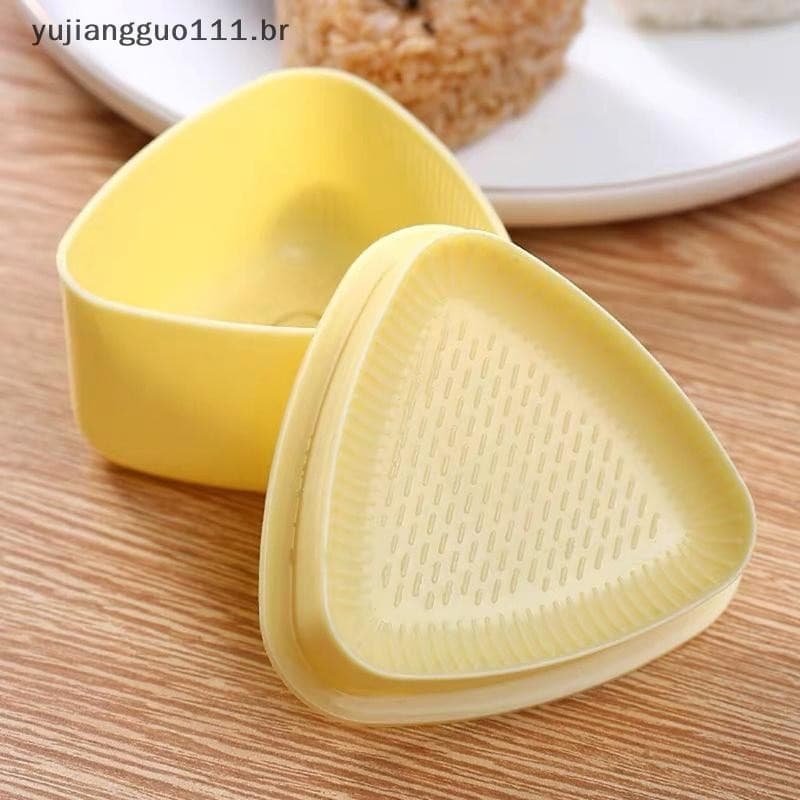 # Novo 2 Pçs DIY Molde De Sushi Onigiri Bola De Arroz Imprensa De Alimentos Triangular Fabricante Japonês Casa Cozinha B