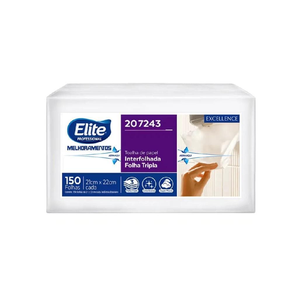 Toalha Interfolhada F. Tripla Excellence 150 folhas Elite