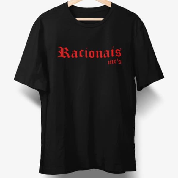 Camiseta Racionais Mcs Sobrevivendo No Inferno Rap Nacional Hip Hop Street wear De Quebrada Confortável