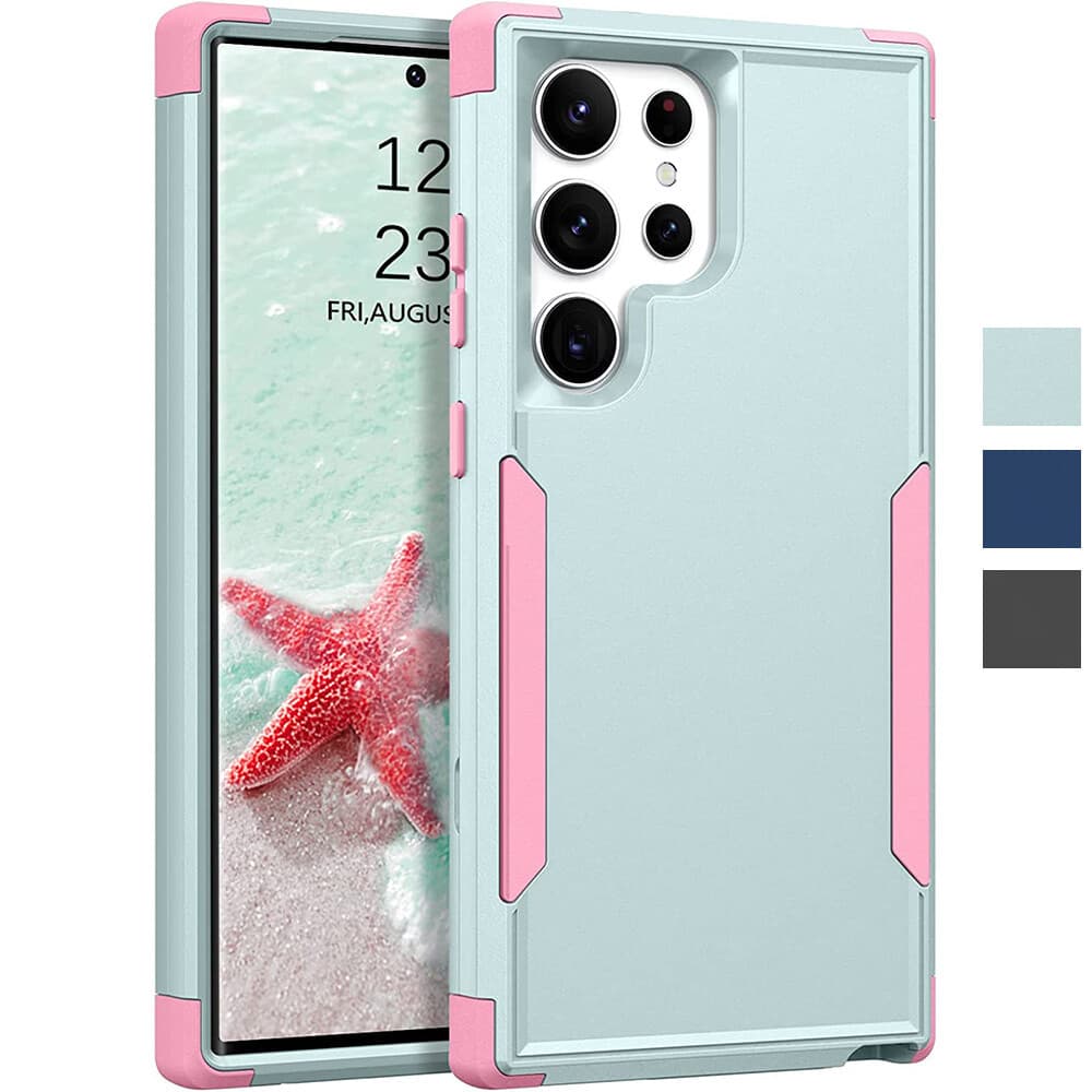 3 Em 1 Resistente À Prova De Choque Rígido PC Macio TPU Capa Protetora De Telefone Para Samsung S25 Ultra/S25 +/S24Ultra