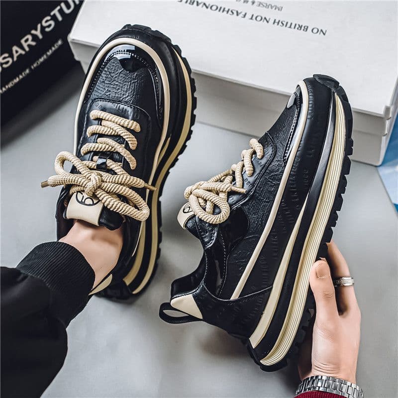 Sapatos masculinos primavera novo estilo respirável baixo-Top pai sapatos All-Match na moda de sola grossa sapatos de au