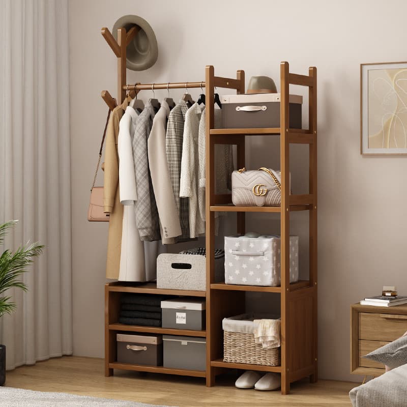 Cabide armário doméstico do chão ao teto quarto cabide simples quarto pendurado roupas rack de armazenamento cabeceira