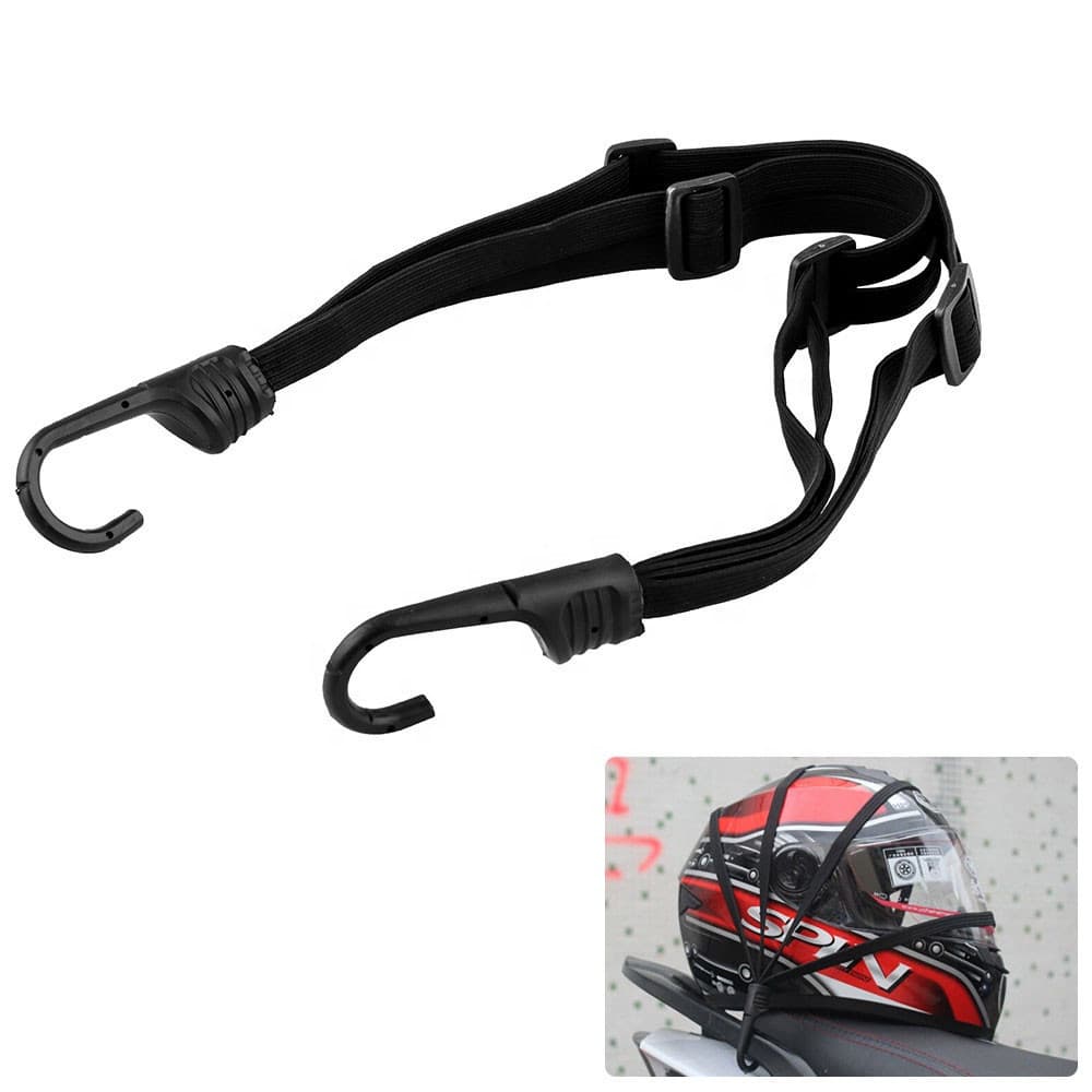 2 ganchos para motocicleta, dispositivo de fixação forte para motocicleta, capacete retrátil, bagagem, corda elástica fi