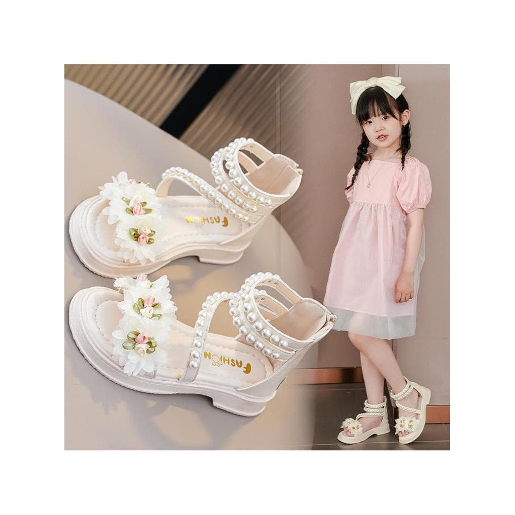 Meninas sandálias verão 2026 novo estilo médio grande crianças sola macia dedo do pé aberto sapatos de princesa meninas