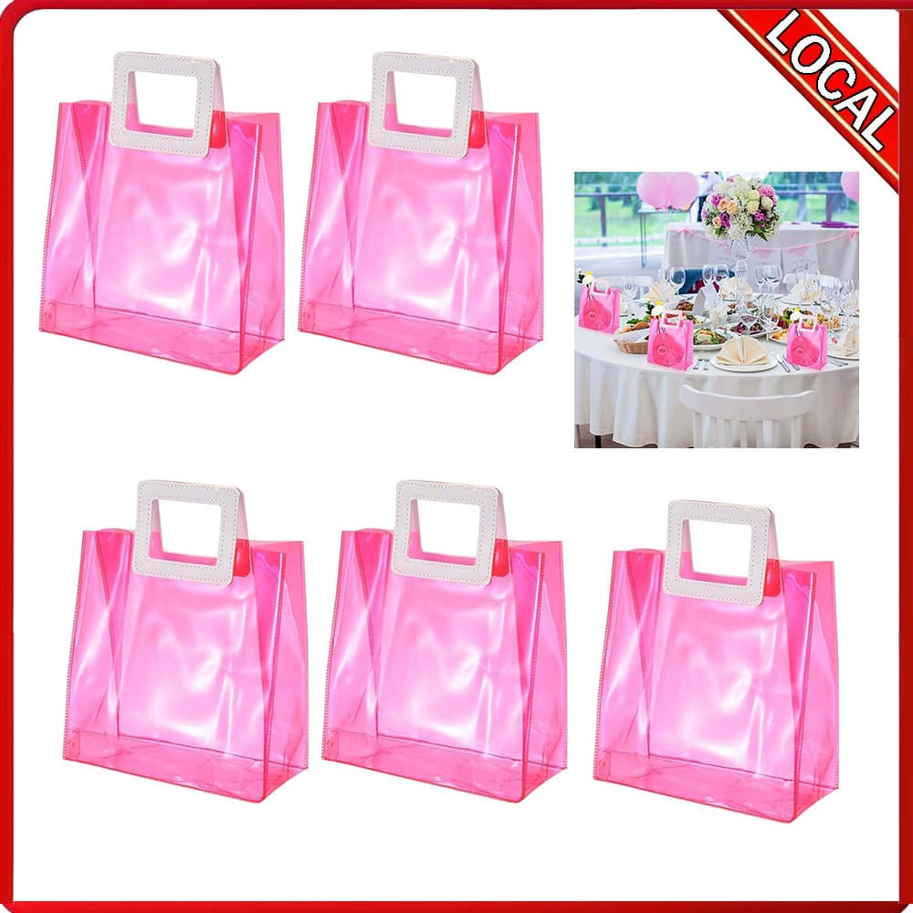 Saco de presente em pó fluorescente, 5 peças (20x18x10cm) Material PVC durável à prova d'água adequado para várias ocasi