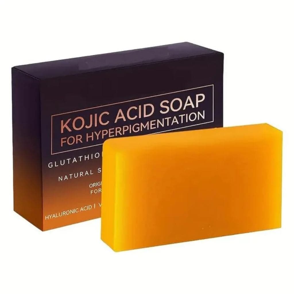 Sabonete de Ácido Kójico para Hiperpigmentação e Remoção de Manchas Escuras com Vitamina C, Retinol, Colágeno, Cúrcuma -