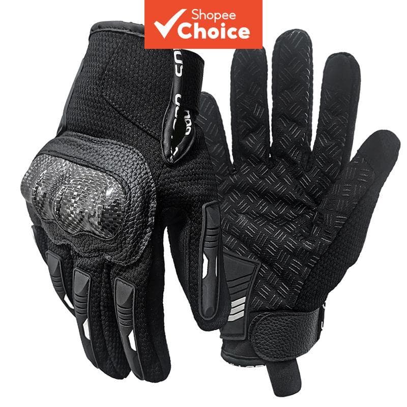 Luvas Protetoras De Fibra De Carbono Respirável Corrida Equitação Moto Mitten Um Par