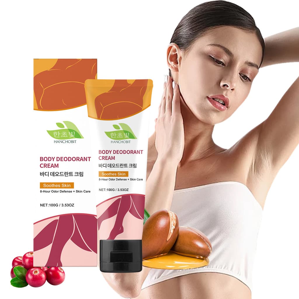HANCHOBIT creme de cuidados com o corpo manteiga de karité raiz de gengibre creme antitranspirante suave de longa duraçã
