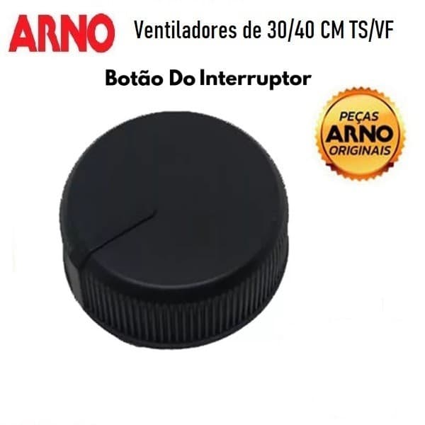BOTÃO do Interruptor do ventilador ARNO SILENCE FORCE / ULTRA SILENCE FORCE - PRETO
