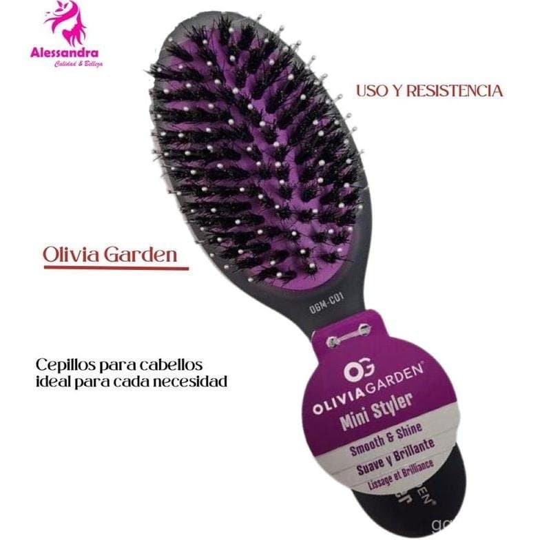 Escova de cabelo Olivia Garden Mini Styler Boar (Suavização e Brilho)