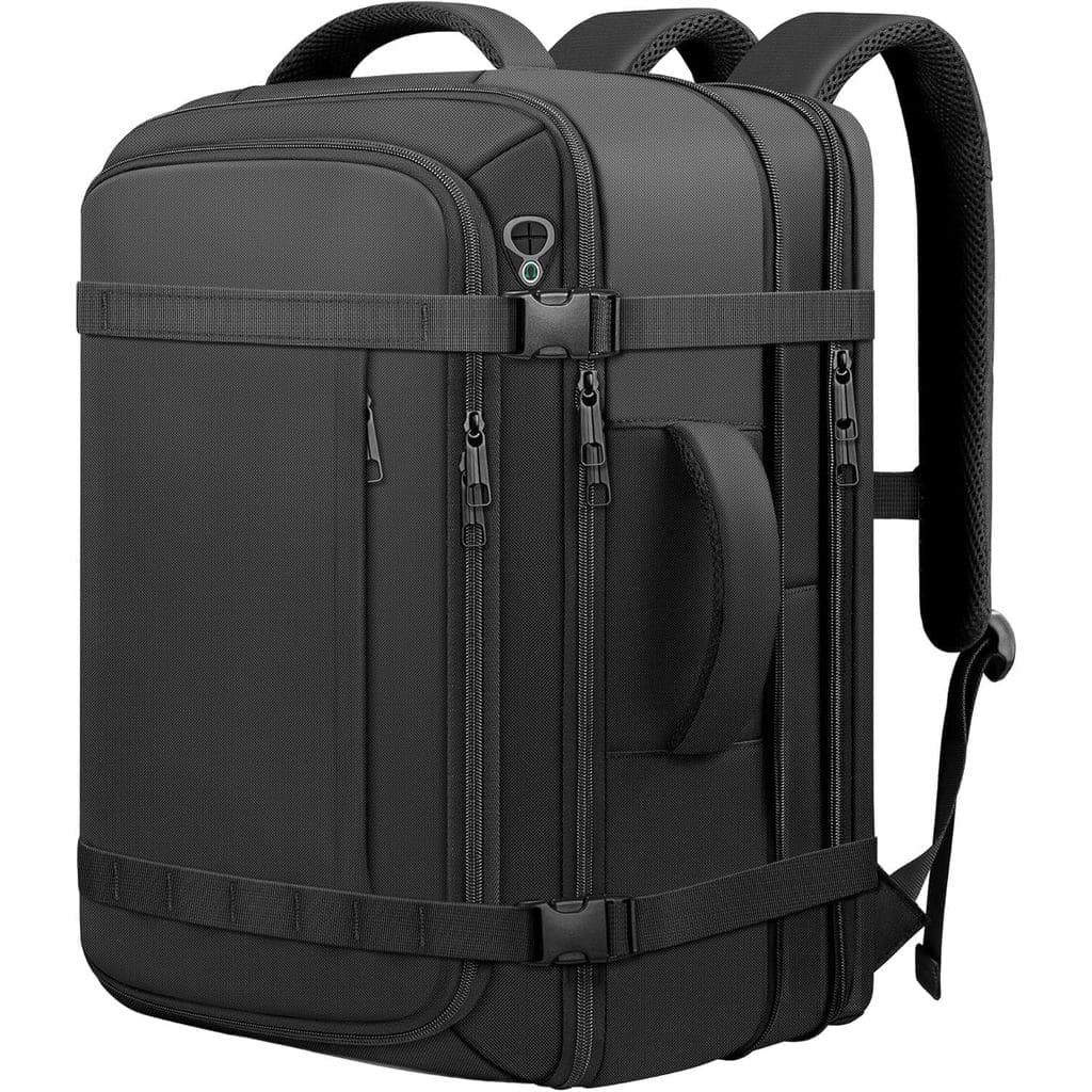 Mochila de Viagem Espaçosa com Garantia Vitalícia, Mochila Expansível com Porta USB, Comporta Notebook de 17,3", Resiste