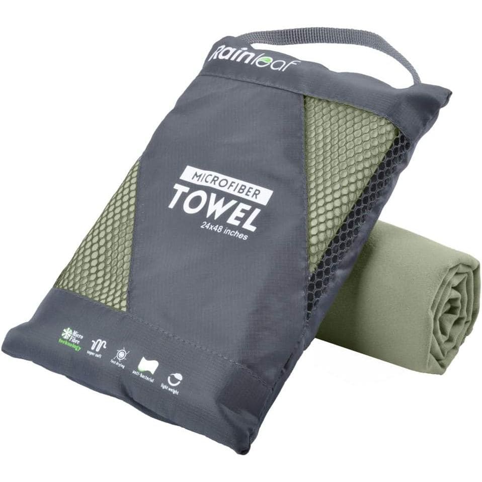 Toalha de Microfibra Rainleaf Perfeita para Viagens, Academia e Camping. Secagem Rápida - Super Absorvente - Ultra Compa