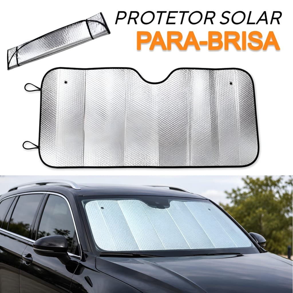 Protetor Solar Para-brisa Painel De Carro Corta Sol Quebra Tapa De Carros Universal (130x60cm)