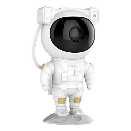 Luminária De Mesa Astronauta Led Projetor De Galáxia E Nebulosa Branca Branco 127/220v