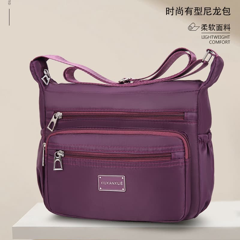 Bolsa mensageiro feminina bolsa para celular mochila Casual feminina de grande capacidade de um ombro à prova d'água Nyl