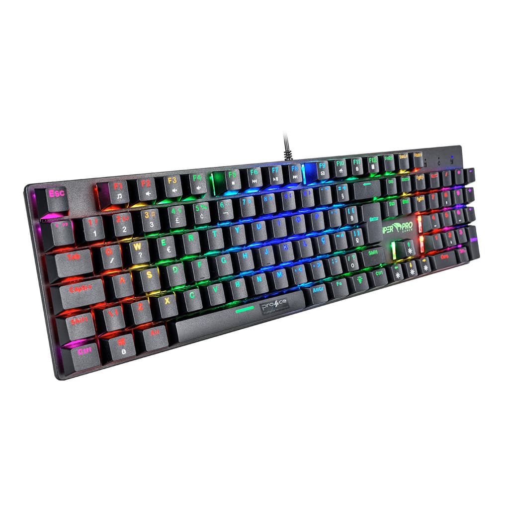 Usado: Teclado Gamer Viper Pro Mecânico Mamba Switch Red