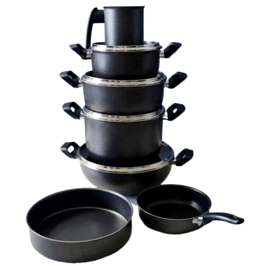 Kit  Antiaderente 7 Peças com Caçarolas, Panela.Wok, Forma ,Frigideira, Caldeirão e Fervedor