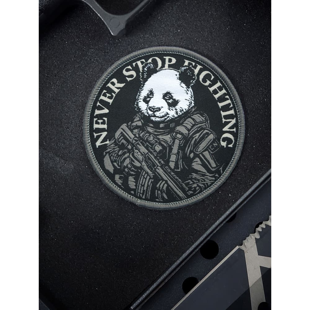 Tático Panda exército All-Match Velcro emblema do exército fã braçadeira moral emblema DIY equipe crachá saco acessórios