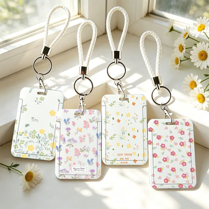 Porta-Cartões Deslizante Floral Colorido Para Escolares , Ônibus E Acesso